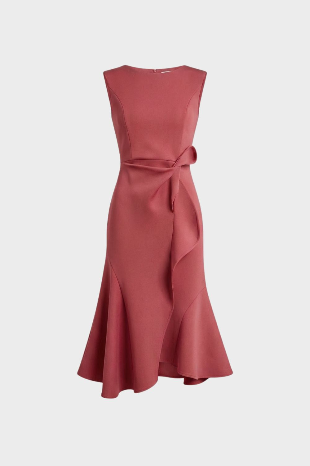 Damen Volant-Midikleid Etui Schleifen – Material-Detail