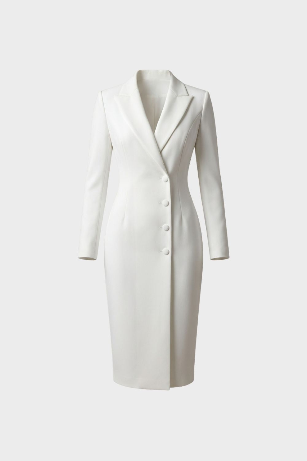 Damen Midi-Blazerkleid Notch-Revers – Material-Detail