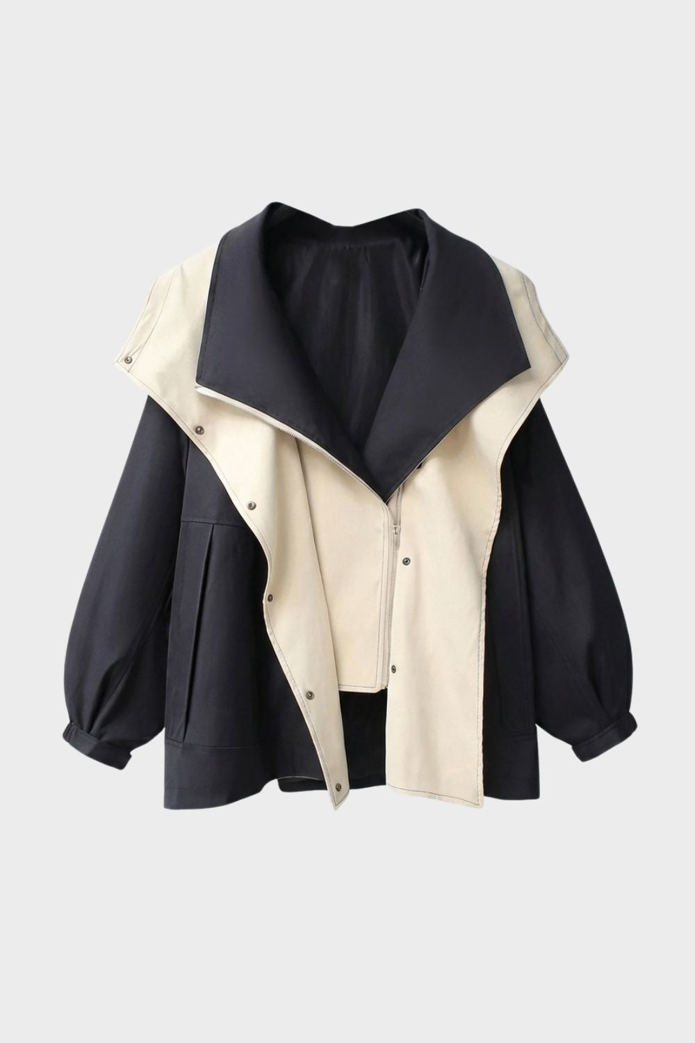 Damen Jacke Kapuze Reißverschluss – Material-Detail