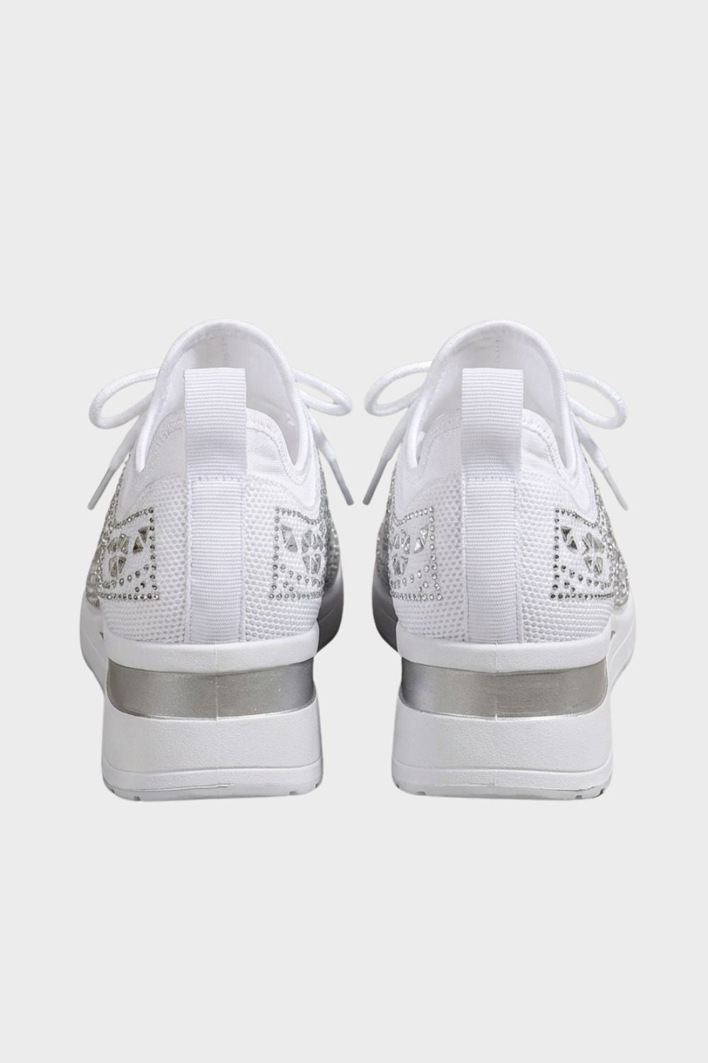 Damen Glitzer-Sneaker Strass Mesh – Profil-Ansicht