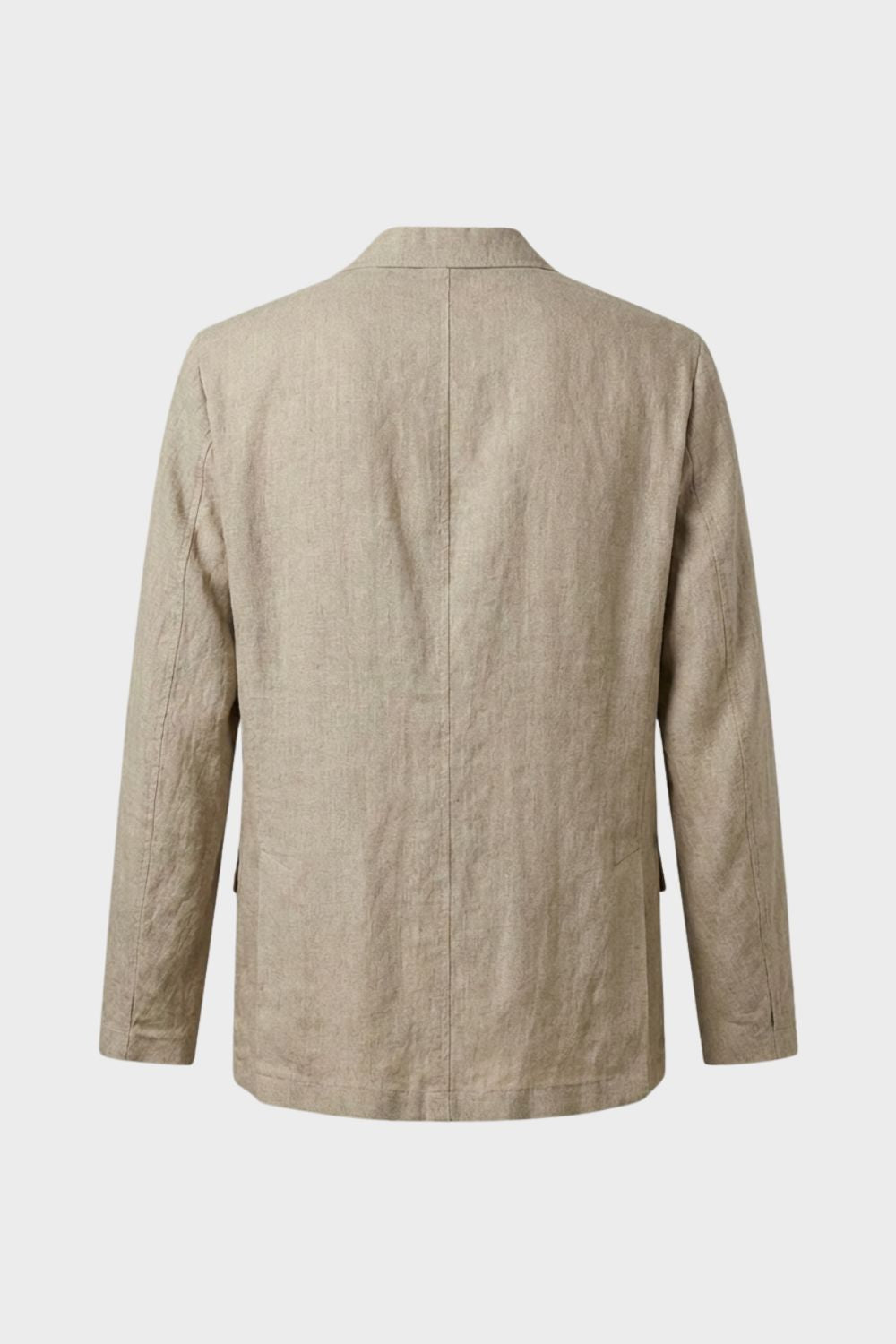 Herren Leinen-Sakko Notch-Revers 3-Knopf – Detail-Ansicht