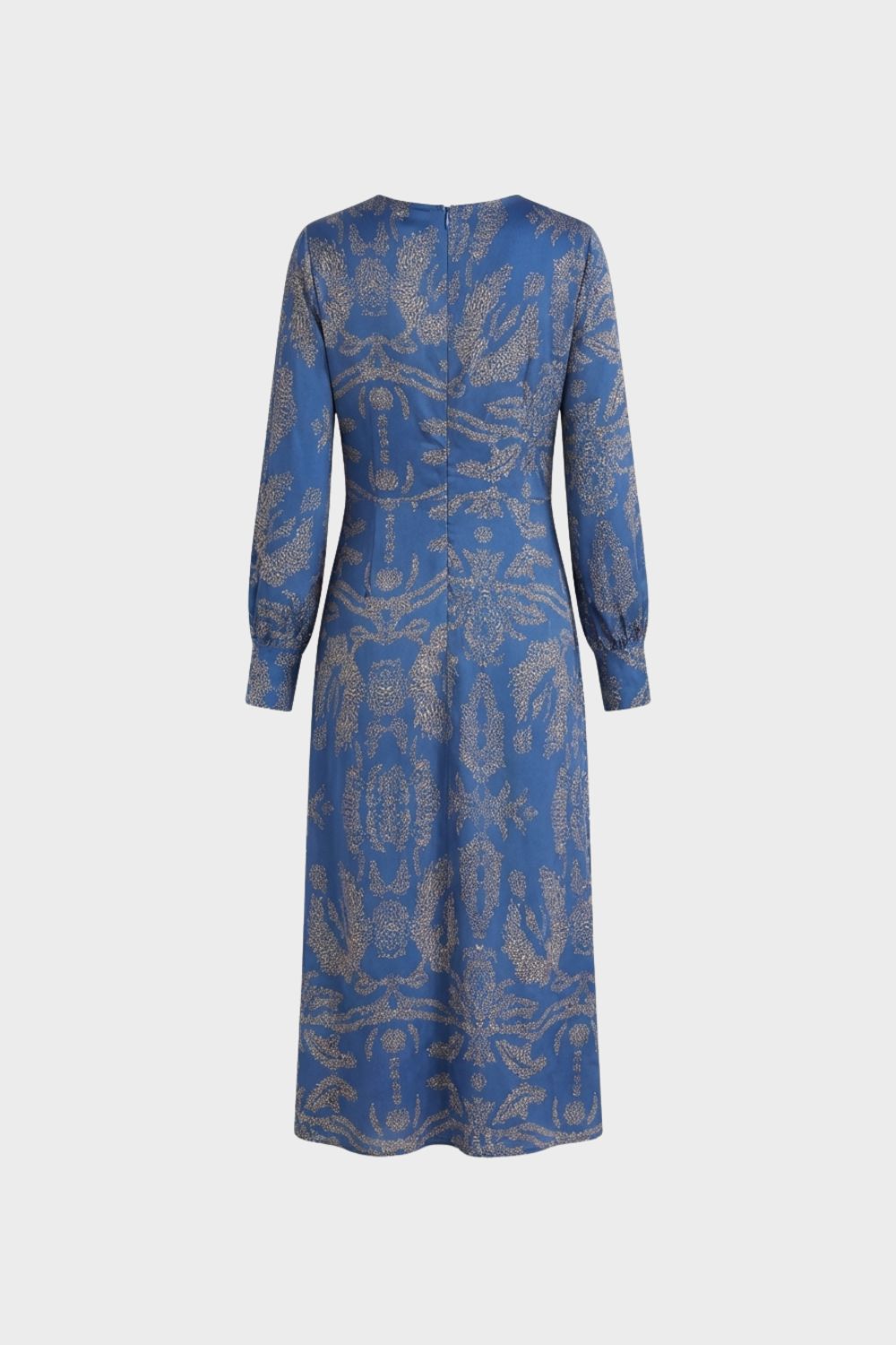 Damen Wickelkleid Midi V-Ausschnitt – Lifestyle-Look