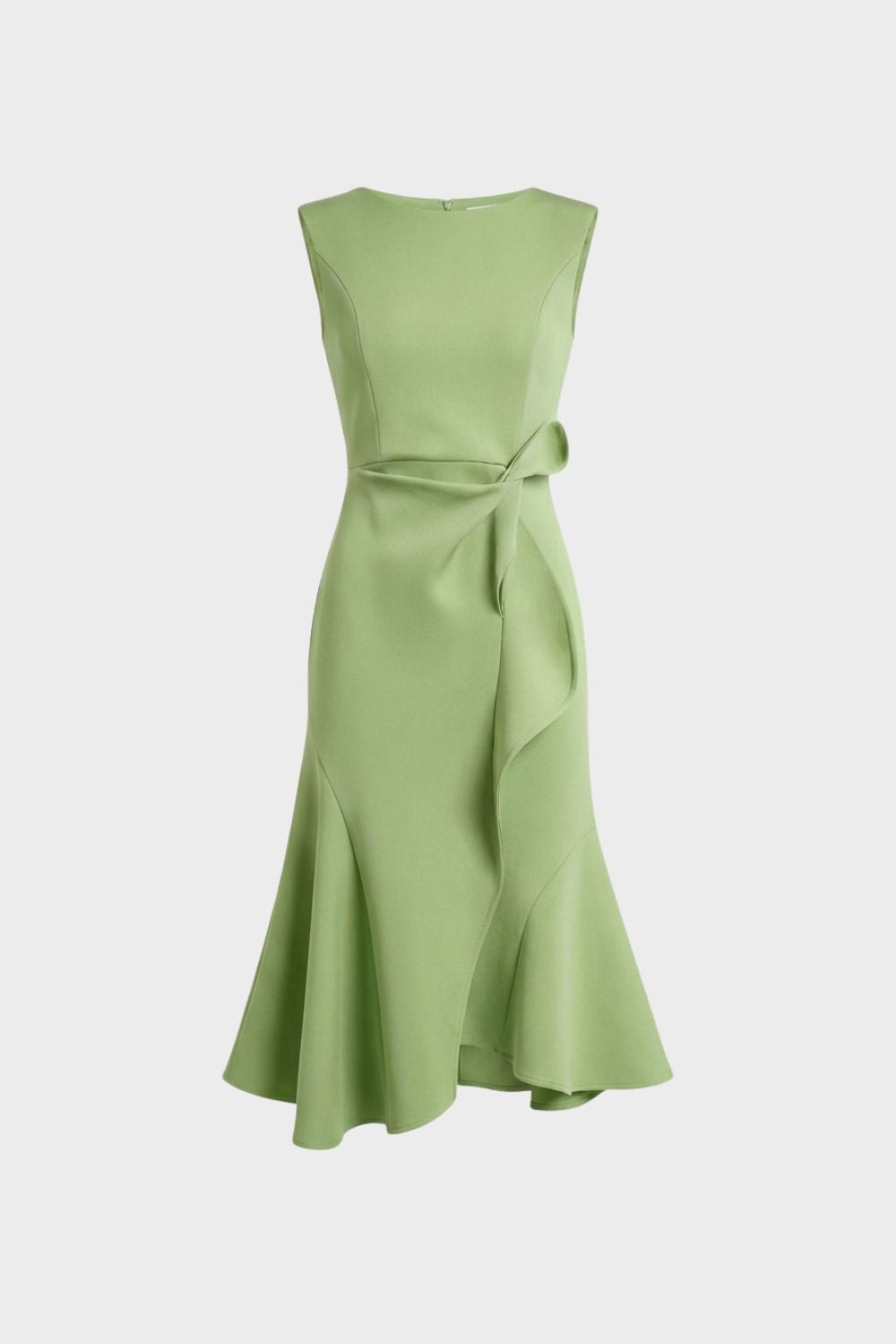 Damen Volant-Midikleid Etui Schleifen – Detail Verarbeitung