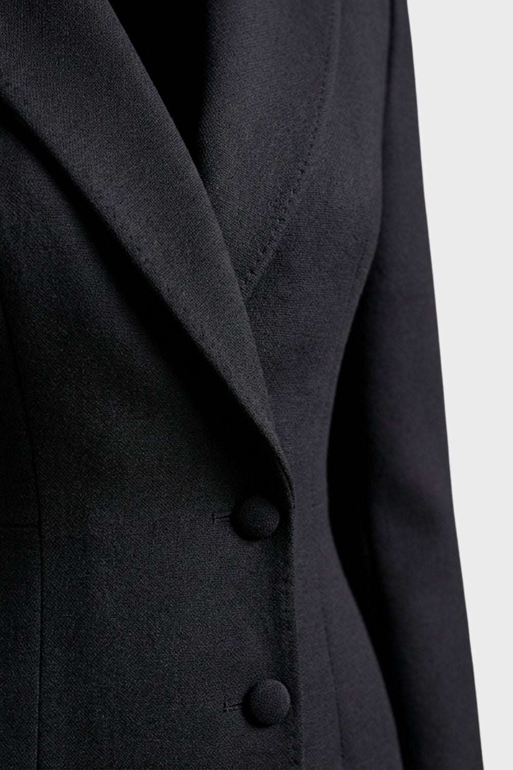 Damen Midi-Blazerkleid Notch-Revers – Profil-Ansicht