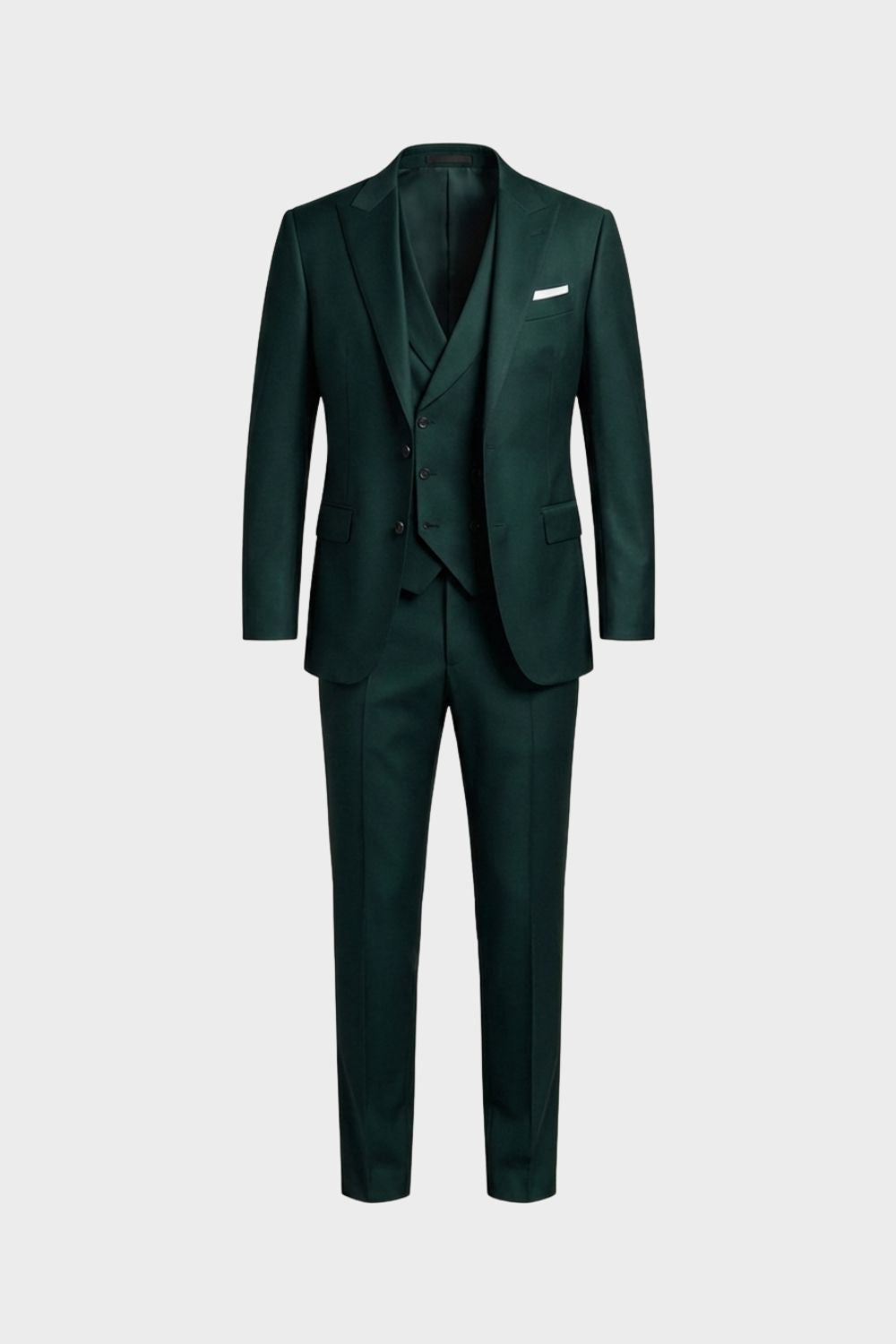 Herren Dreiteiler Spitzen-Revers V-Weste – Material-Detail