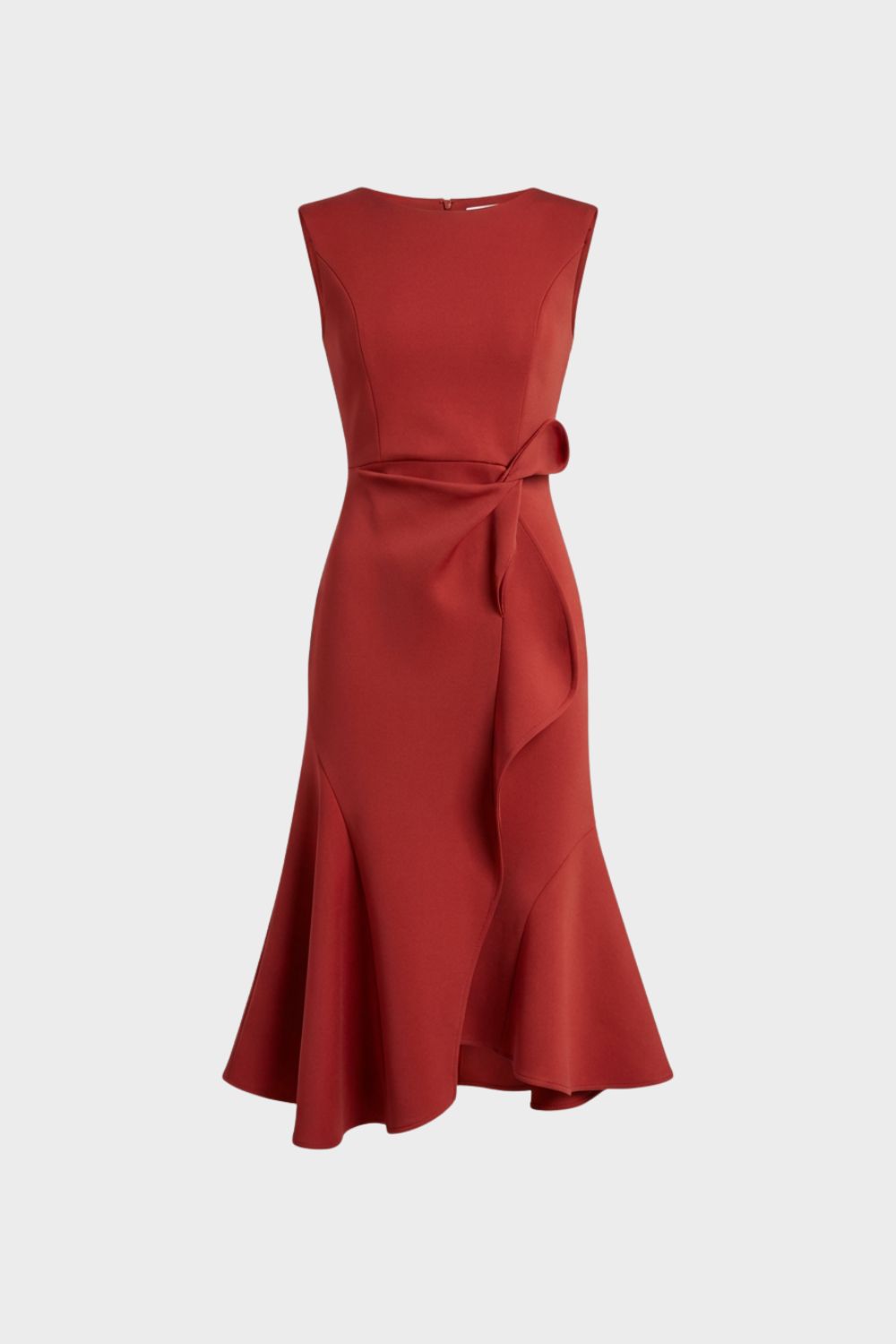Damen Volant-Midikleid Etui Schleifen – Hauptansicht