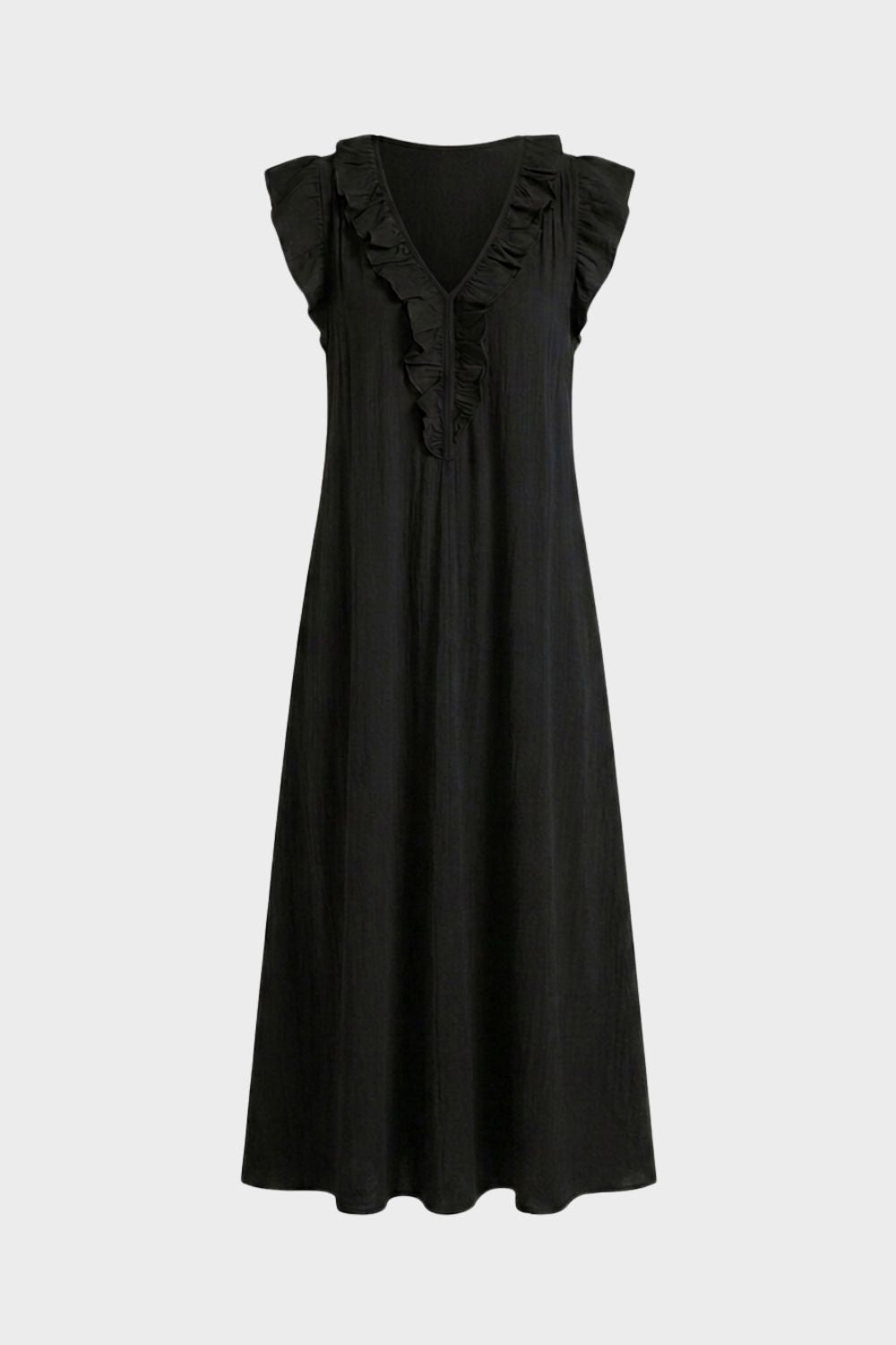 Damen Volant-Midikleid V-Neck – Farb-Übersicht