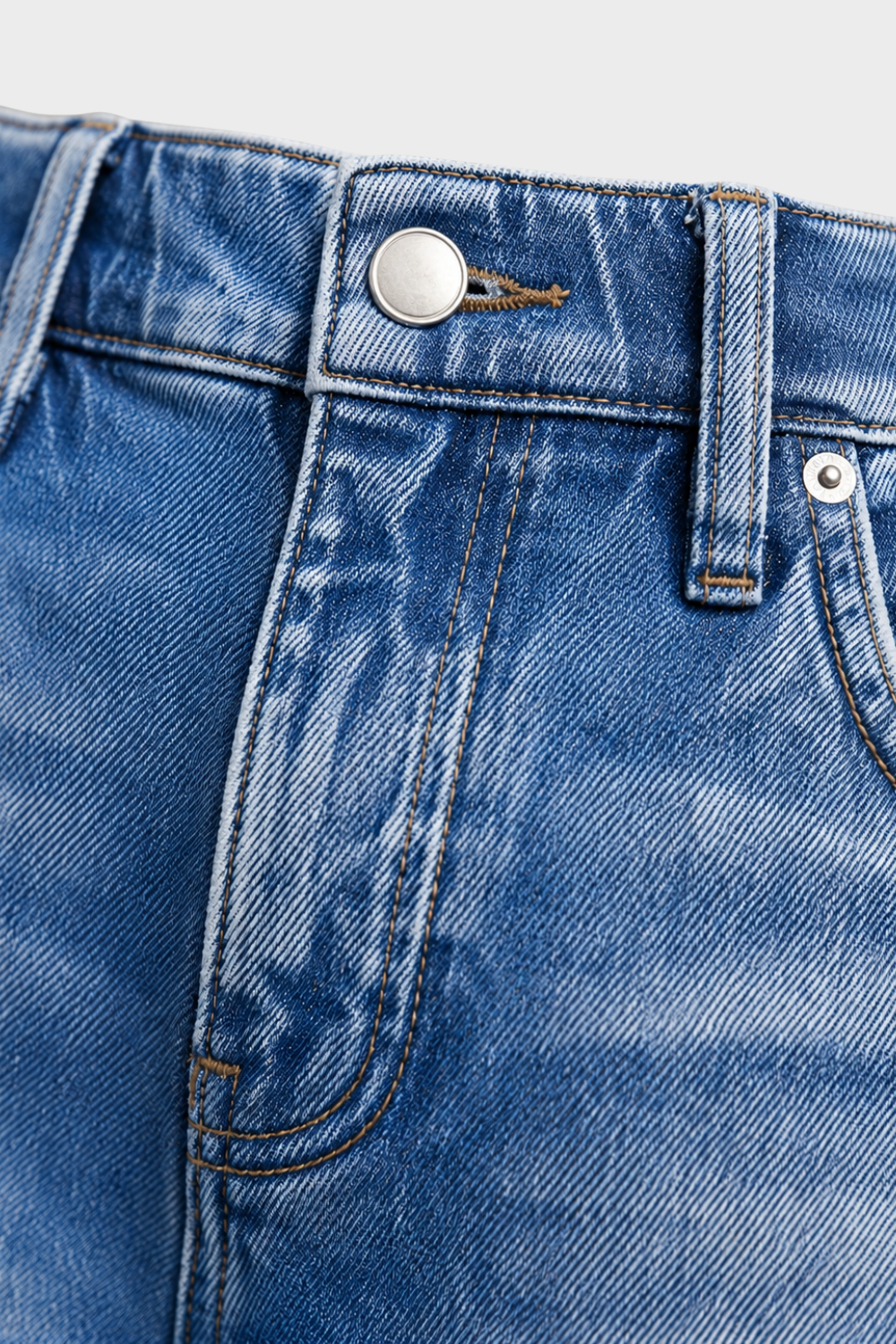 Damen Wide-Leg Jeans 70er High-Waist – Detail-Ansicht