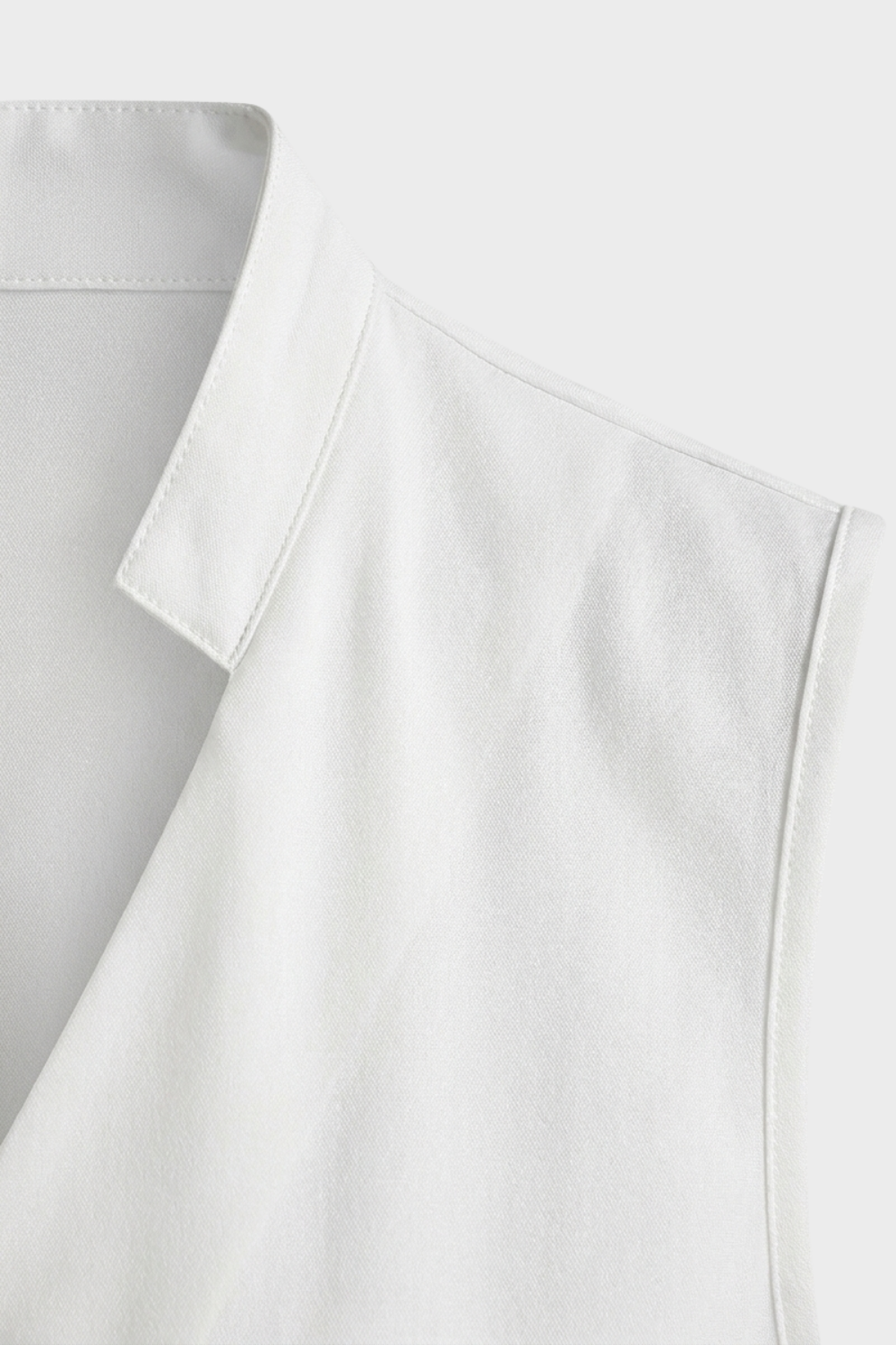 Damen Wickel-Top V-Ausschnitt Seitenraffung – Detail-Ansicht