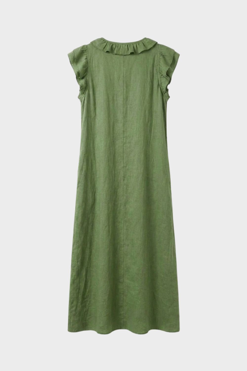 Damen Volant-Midikleid V-Neck – Detail-Ansicht
