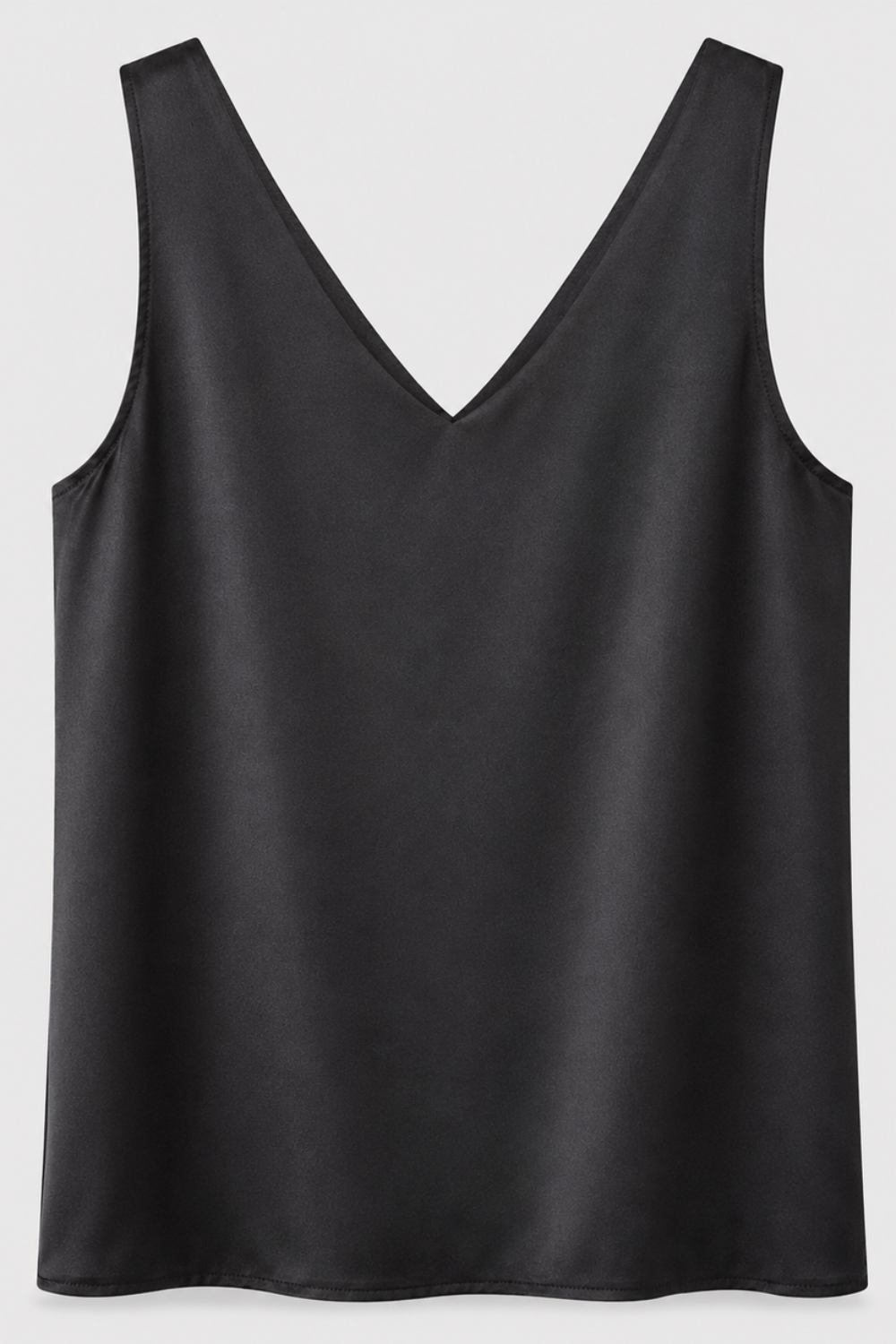 Damen Satin-Top Tank V-Ausschnitt – Hauptansicht