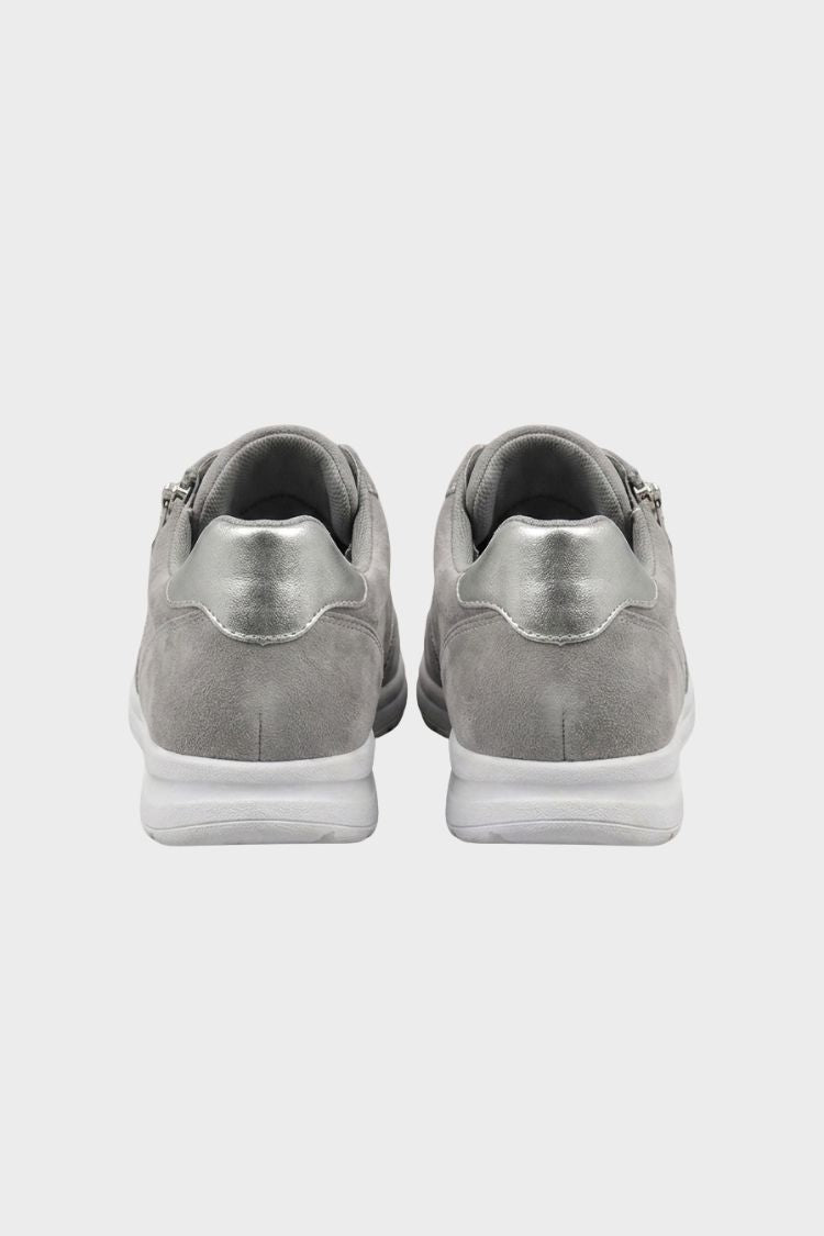 Damen Schnürung Reißverschluss Sneaker