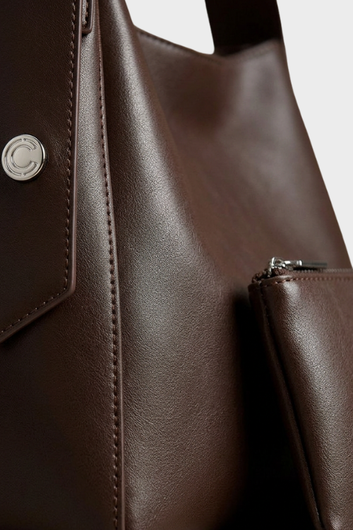 Damen Schultertasche mit Etui | Schmaler Träger