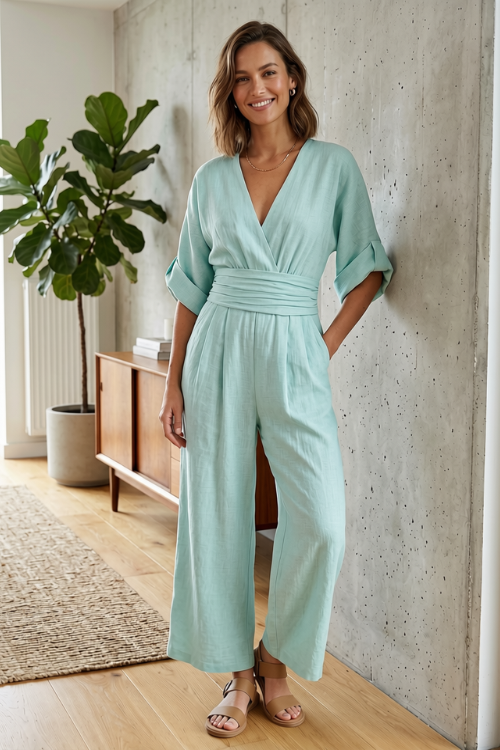 Luftiger Sommer Jumpsuit mit Taillenbund